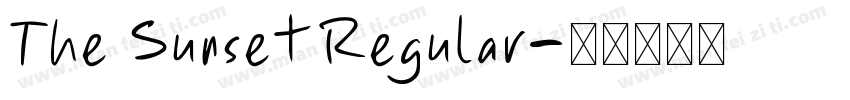 The Sunset Regular字体转换